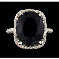 14KT White Gold 13.93ct Sapphire and Diamond Ring
