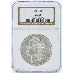 1885-O $1 Morgan Silver Dollar Coin NGC MS65