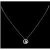 Image 1 : 0.50 ctw Diamond Pendant with Chain - 14KT White Gold