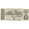 Image 1 : 1863 $5 The Confederate States of America Note T-60 CC