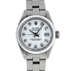 Rolex Stainless Steel MOP Oyster Band DateJust Ladies Watch