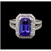 Image 2 : 14KT White Gold 3.58 ctw Tanzanite and Diamond Ring