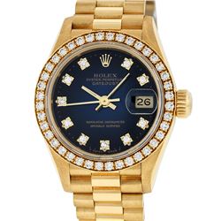 Rolex 18KT Yellow Gold Diamond DateJust Ladies Watch