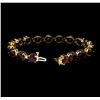 Image 4 : 44.63 ctw Ruby and Diamond Bracelet - 14KT Yellow Gold