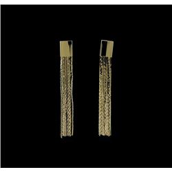 Multi Chain Tassel Earrings - Gold Plated