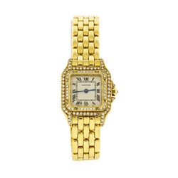 Cartier 18KT Yellow Gold Diamond Panthere Ladies Watch