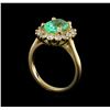 Image 4 : 2.31 ctw Emerald and Diamond Ring - 14KT Yellow Gold