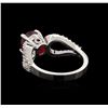 Image 3 : 14KT White Gold 2.05 ctw Ruby and Diamond Ring