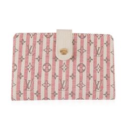Louis Vuitton Red and White Striped Monogram Wallet