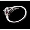 Image 3 : 0.75 ctw Ruby and Diamond Ring - 14KT White Gold