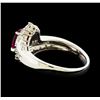 Image 3 : 1.13 ctw Ruby and Diamond Ring - Platinum