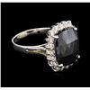 Image 1 : 4.86 ctw Black Diamond Ring - 14KT White Gold