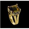 Image 4 : 6.38 ctw Ametrine and Diamond Ring - 14KT Yellow Gold