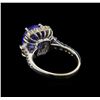 Image 3 : 4.23 ctw Tanzanite and Diamond Ring - 14KT White Gold