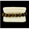 Image 1 : Silver Bead Bracelet with Diamond Clasp