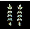 Image 1 : 1.90 ctw Opal Earrings - 14KT Yellow Gold