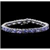 Image 1 : 16.97 ctw Tanzanite Bracelet - 14KT White Gold