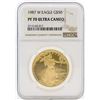 Image 1 : 1987-W PF70 Ultra Cameo $50 Gold Eagle