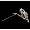 Image 3 : 1.14 ctw Diamond Brooch - 18KT White Gold