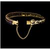 Image 4 : 14.00 ctw Sapphire and Ruby Bracelet - 10KT Rose Gold