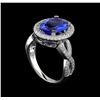 Image 4 : 18KT White Gold 2.79 ctw Tanzanite and Diamond Ring