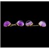 Image 3 : 20.00 ctw Amethyst Cufflink and Stud Set - 14KT Rose Gold