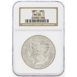 1887 MS64 NGC Morgan Silver Dollar