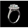 Image 4 : 2.81 ctw Aquamarine and Diamond Ring - 14KT White Gold