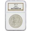 Image 1 : 1887 MS63 NGC Morgan Silver Dollar