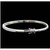 Image 2 : 1.00 ctw Diamond Bangle Bracelet - 14KT White Gold