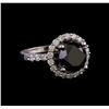 Image 1 : 4.27 ctw Black Diamond Ring - 14KT White Gold