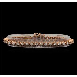 14KT Rose Gold 3.28 ctw Diamond Tennis Bracelet