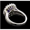 Image 3 : 3.75 ctw Tanzanite and Diamond Ring - 14KT White Gold