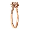 Image 2 : 0.48 ctw Morganite and Diamond Ring - 14KT Rose Gold