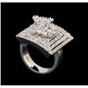 Image 4 : 14KT White Gold 0.96 ctw Diamond Ring