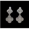 Image 1 : 0.78 ctw Diamond Earrings - 14KT White Gold