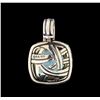 Image 2 : David Yurman Blue Topaz and Diamond Albion Pendant - Sterling Silver