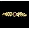 Image 1 : 0.77 ctw Ruby and Diamond Bracelet - 14KT Yellow Gold