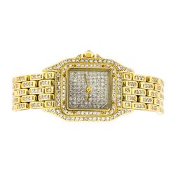 Cartier 18KT Gold 2.50 ctw Diamond Panthere Ladies Watch