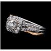 Image 1 : 1.00 ctw Diamond Ring - 14KT White and Rose Gold