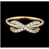 Image 2 : 0.32 ctw Diamond Ring - 14KT Rose and White Gold