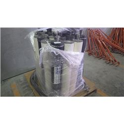 Pallet of rain drain hydro carbon filters approximately 20 with piping and fittings