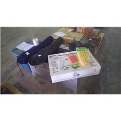 Large lot of new camping equipment includes 10ft x 12ft dome tent, Coleman stove, air mattress, camp