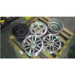 Lot of 5 ATV rims, new used