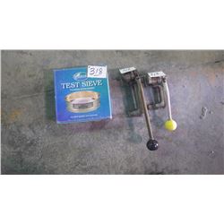 Endecotts Test Sive Brass 8 inch 2ml plus 3/4 to 1 inch metal banding tighteners