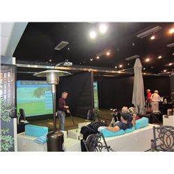 AboutGolf Golf Simulator System Golf simm has enclosure measuring 14 feet wide, 10 feet high and 20 
