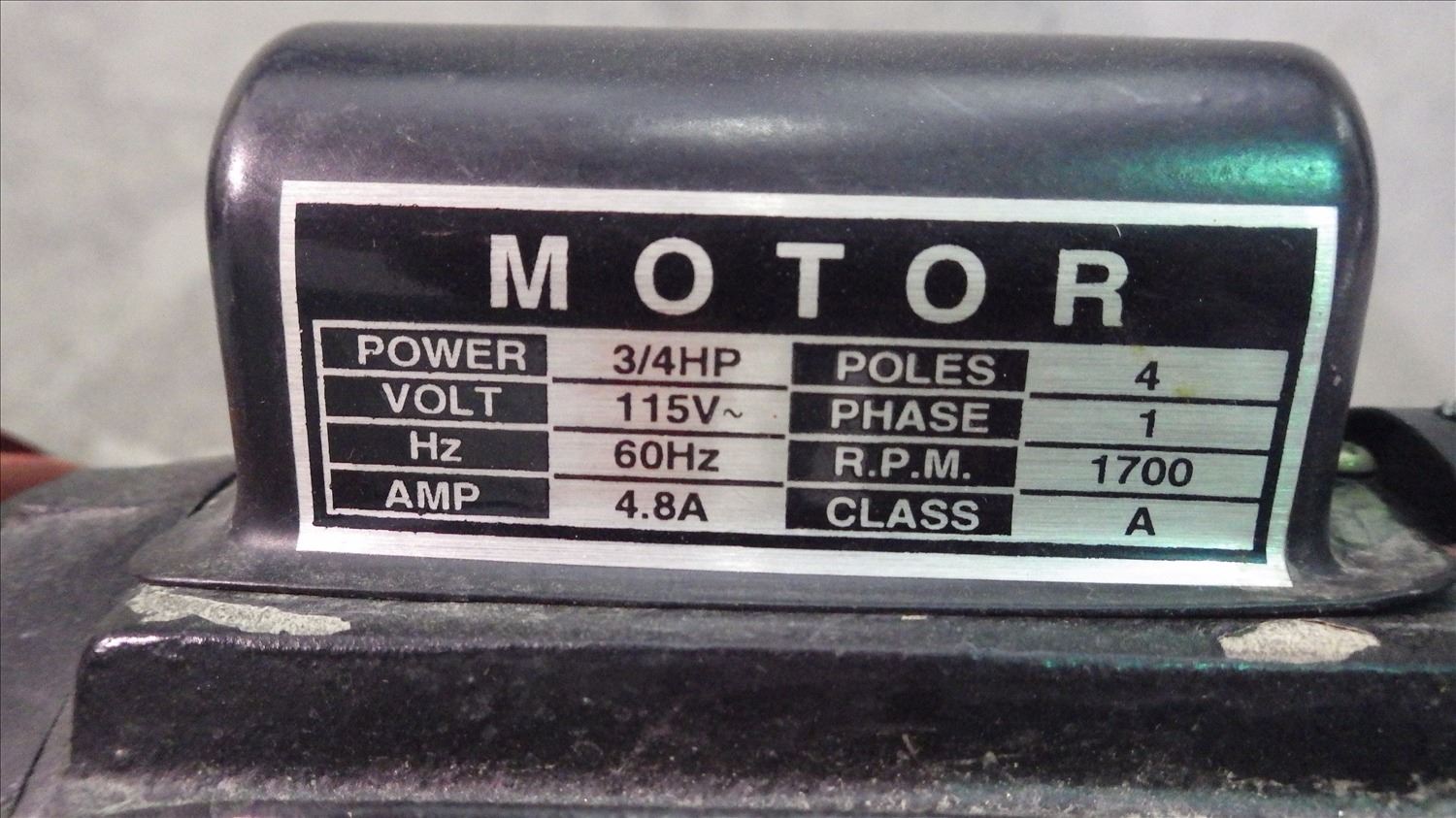 Band saw model G5012 3/4 HP motor single phase 4.5" capacity