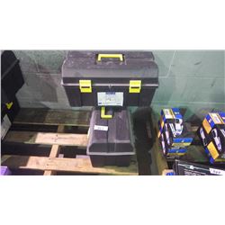 Two new unused 19" toolboxes with lift out tray