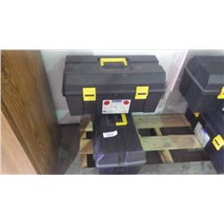 Two new unused 19" toolboxes with lift out tray
