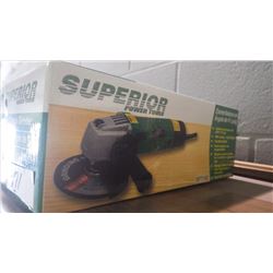 Two new unused Superior power tools 4 1/2" angle grinders.